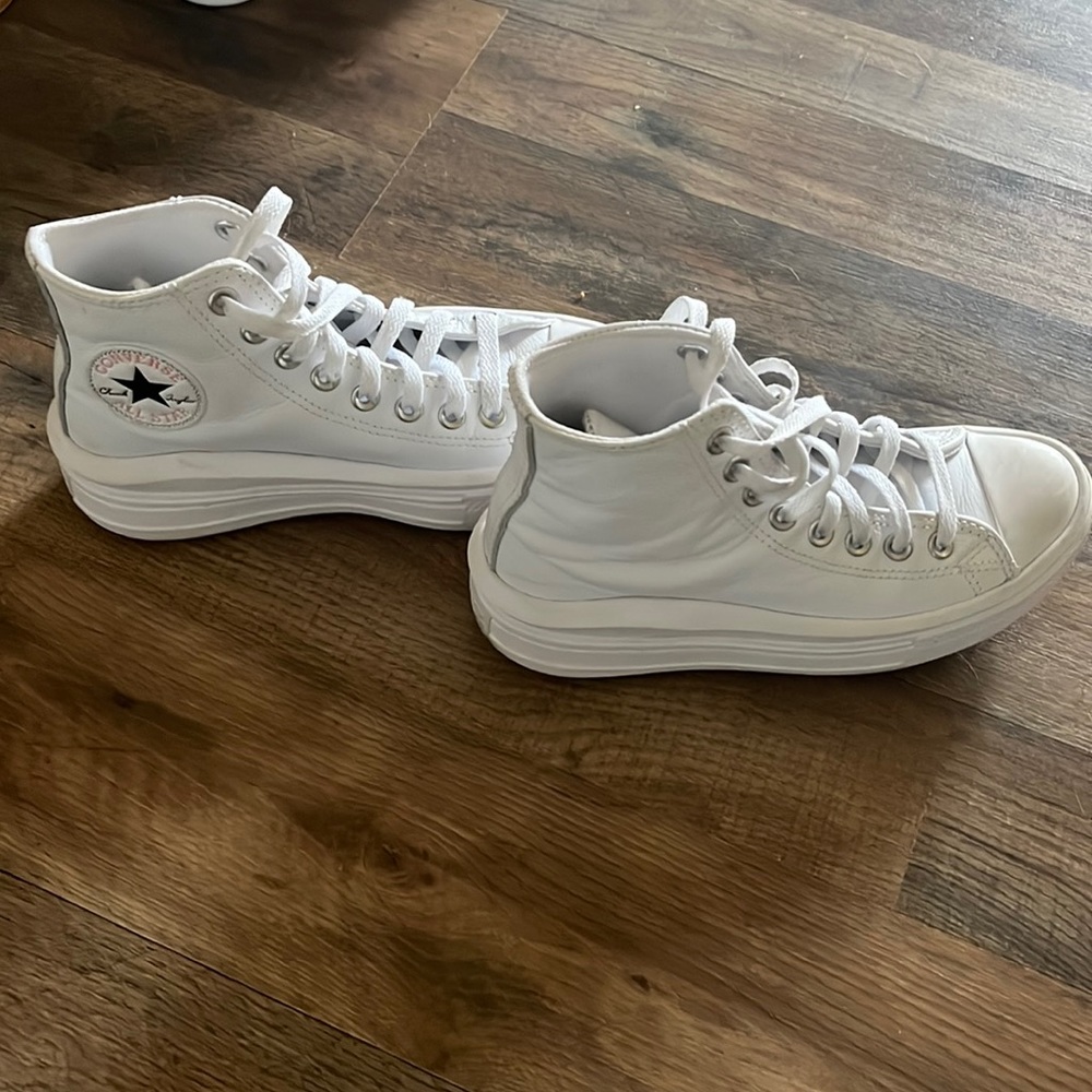 White platform converse